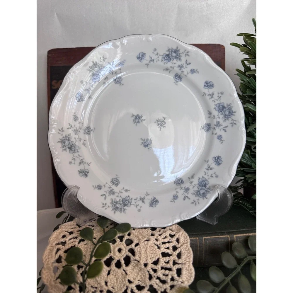 Set of 4 Johann Haviland Blue Garland Salad Plates Bavaria Germany 7.5 Inch